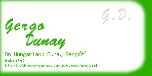 gergo dunay business card